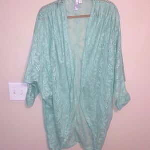 Beautiful Mint Lace Kimono